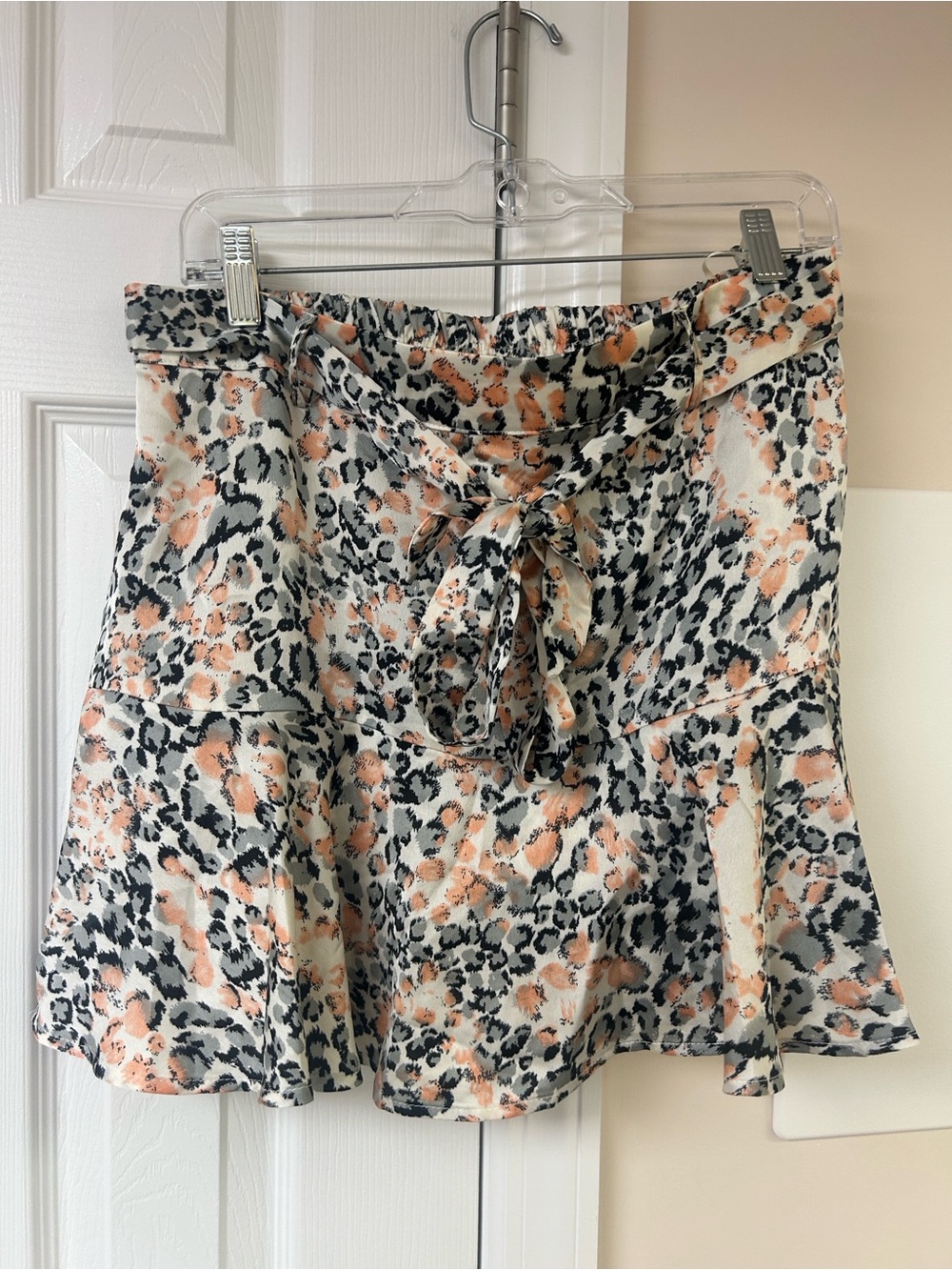 Promesa Women's Animal Print Skorts Skirt Shorts Pull On Tie Waist